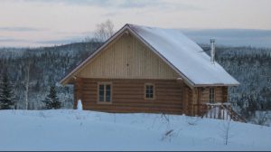maison bois rond scandinave